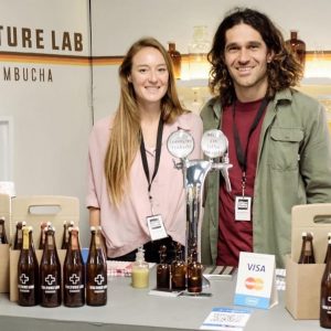 Jacque and Amy with Kombucha